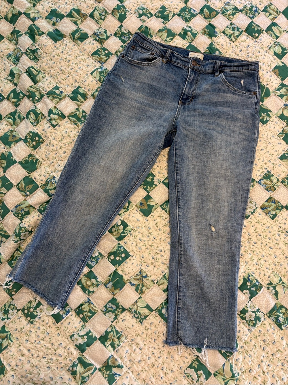 Women’s Cropped Straight-Leg Jeans in Light Blue